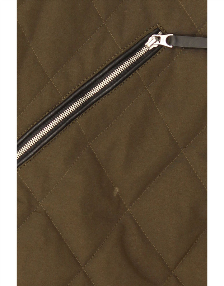 Gilet trapuntato da uomo Zara UK 40 grande poliestere kaki