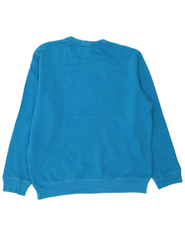 Gap Felpa grafica da uomo Maglione grande in cotone blu