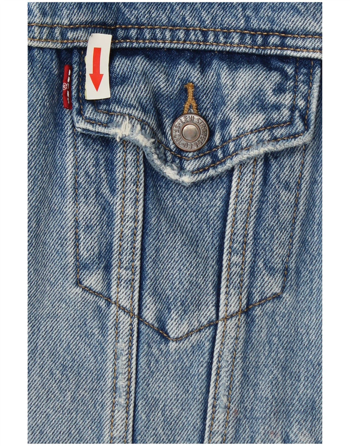 Giacca di jeans da uomo Levi's UK 34 XS blu cotone
