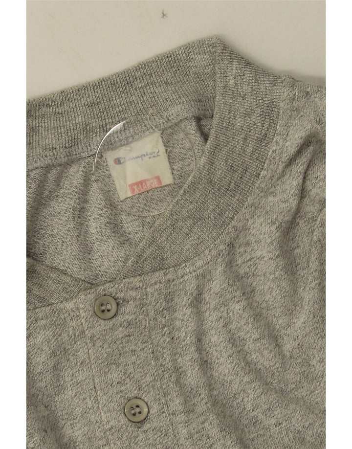 T-shirt da uomo CHAMPION Top XL in cotone grigio