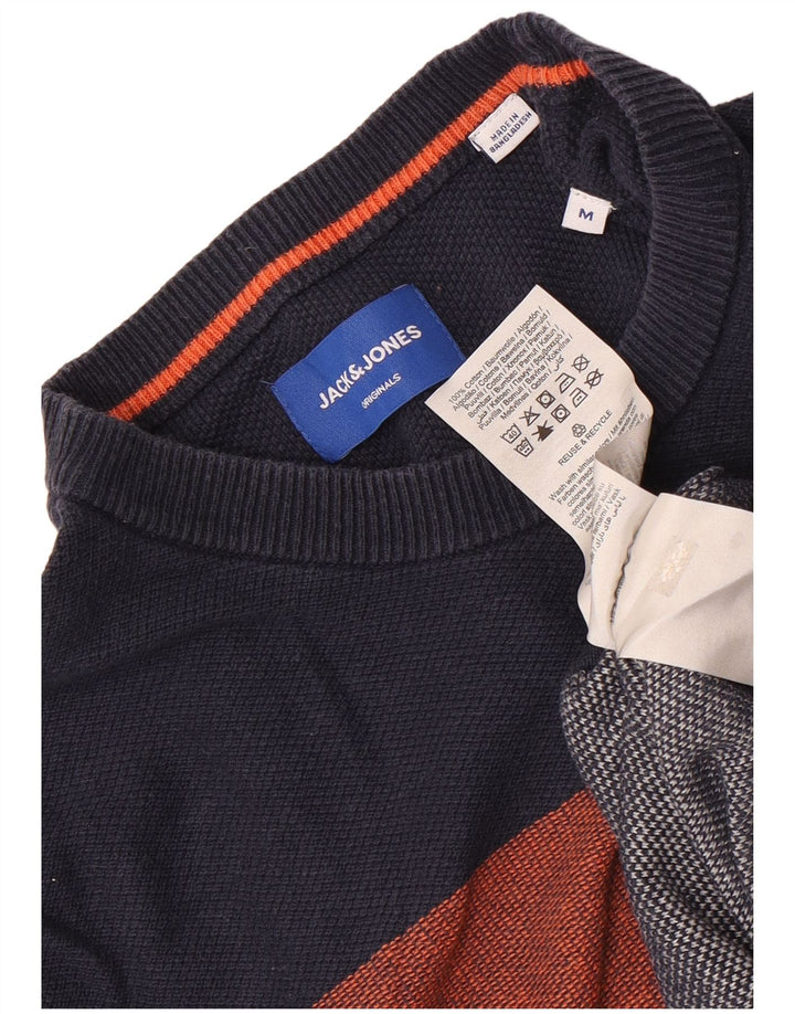Jack & Jones Top da uomo a maniche lunghe in cotone a righe multicolori medie