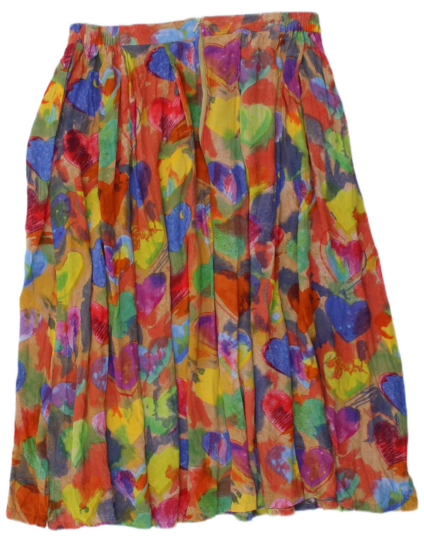 Gonna a trapezio da donna SI SIGNORA EU 44 XL W32 L30 Cuore multicolore