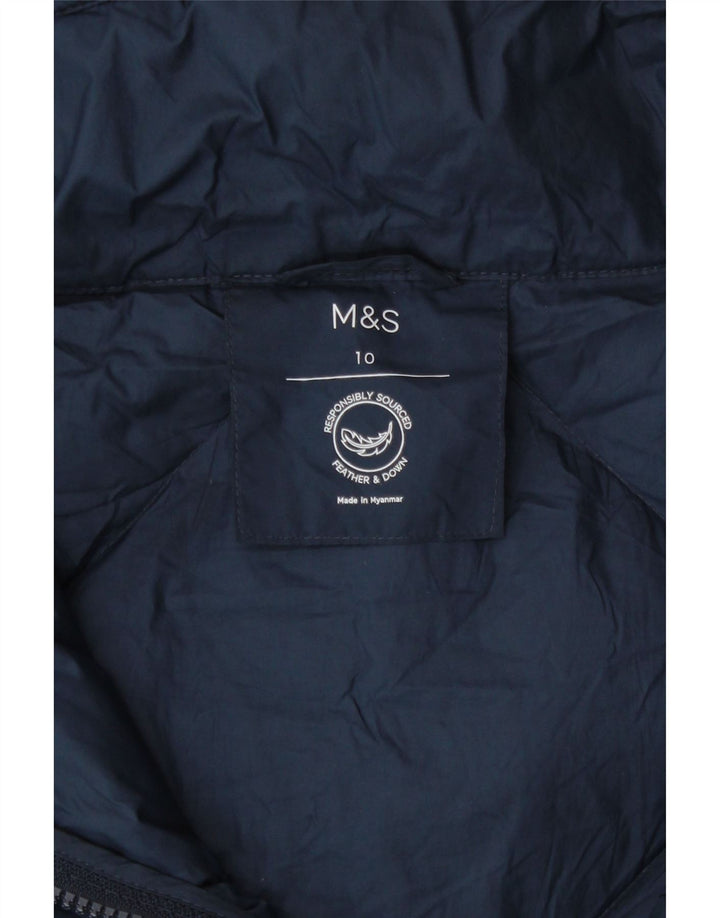 Giacca imbottita oversize da donna Marks & Spencer UK 10 Small Blu Navy