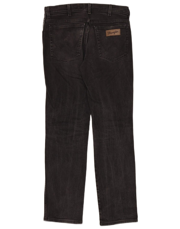 Jeans dritti da uomo Wrangler Texas W33 L32 cotone nero