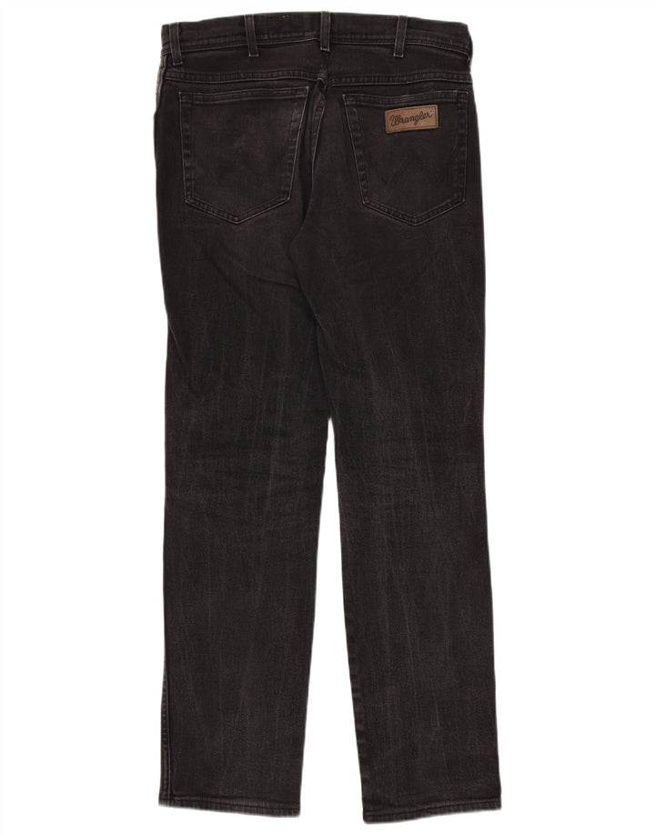 Jeans dritti da uomo Wrangler Texas W33 L32 cotone nero