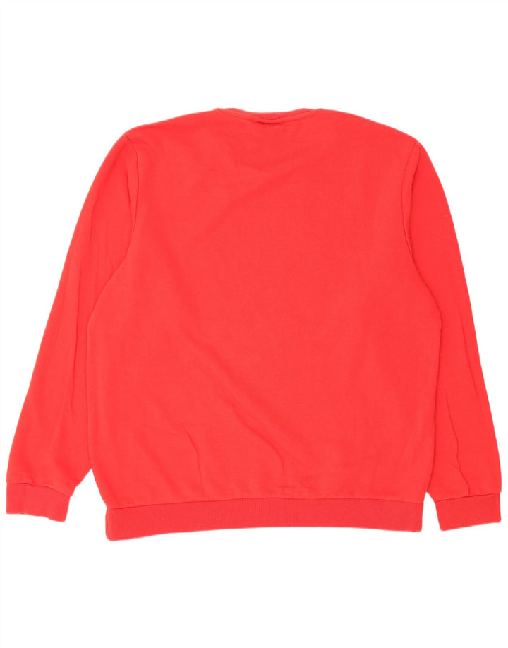 Felpa grafica da uomo Adidas Jumper XL rosso cotone