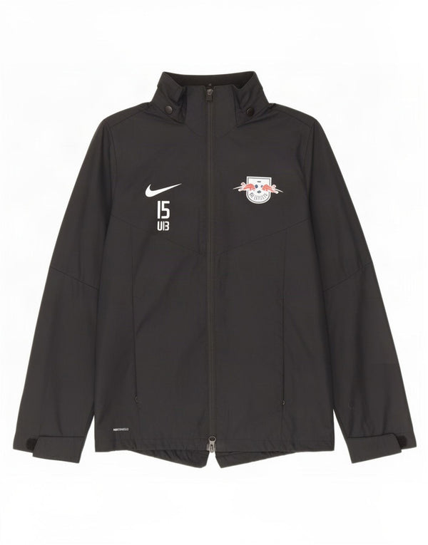Giacca antipioggia Nike Ragazzi RB Leipzing 12-13 anni Large Nero Poliestere