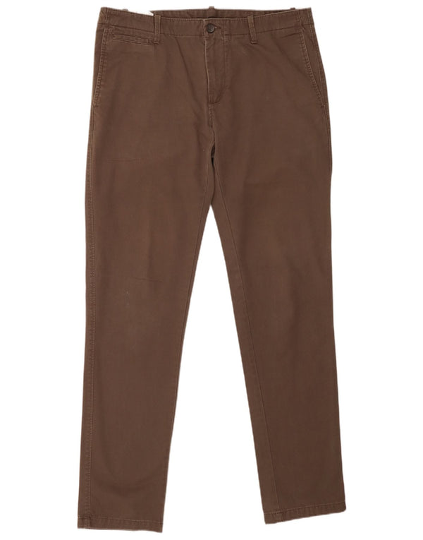 Pantaloni Chino Skinny Da Uomo Benetton IT 50 Large W34 L33 Cotone Marrone