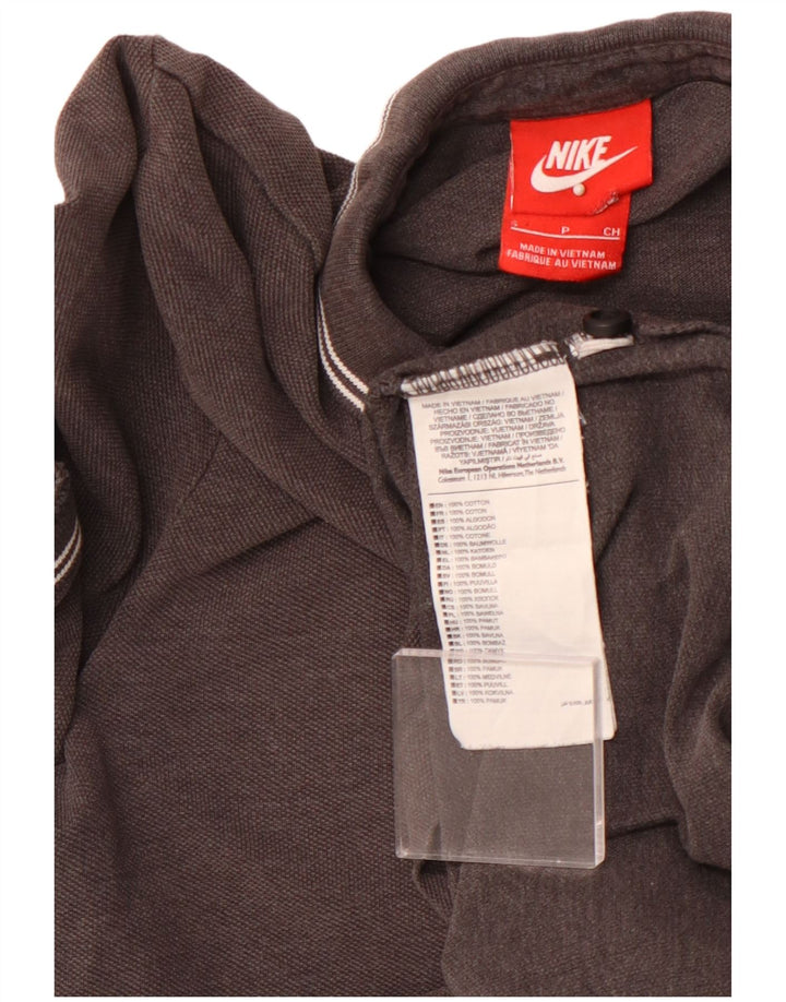 Polo NIKE da uomo piccola in cotone grigio
