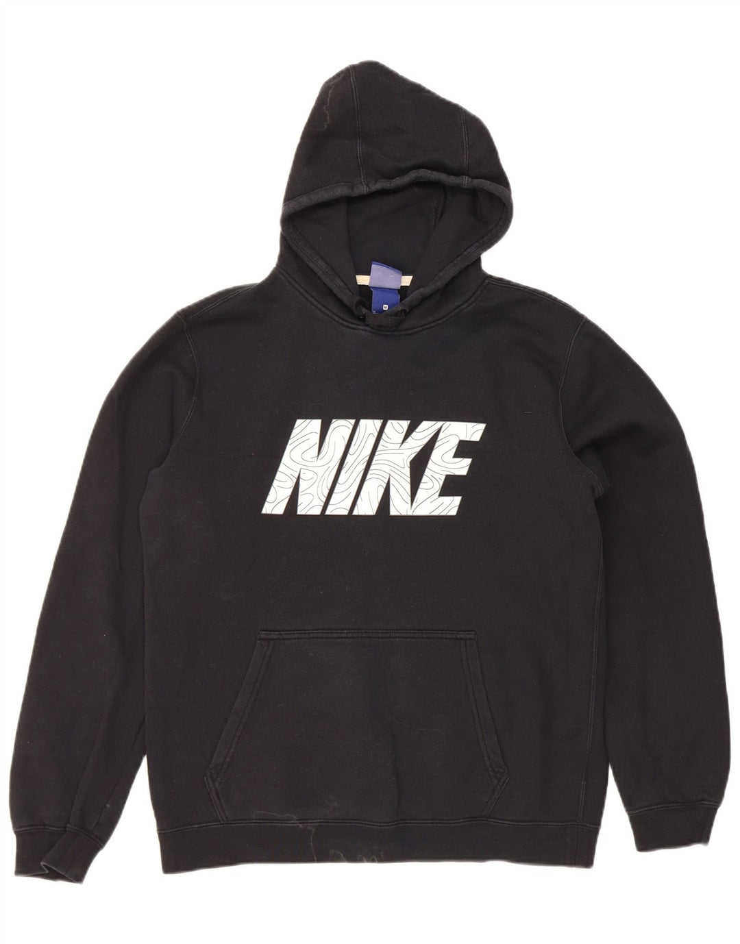 Felpa con cappuccio grafica Nike da uomo in cotone nero medio