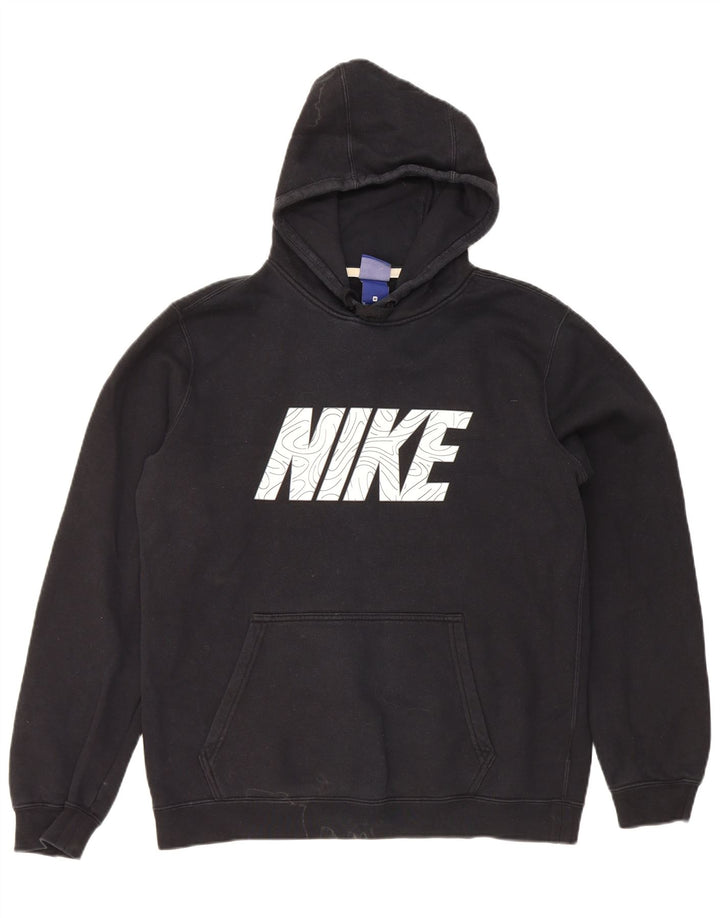 Felpa con cappuccio grafica Nike da uomo in cotone nero medio