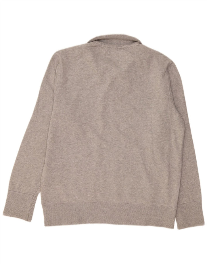 Calvin Klein Jeans Felpa da uomo con collo con bottoni grafici Maglione 2XL Grigio