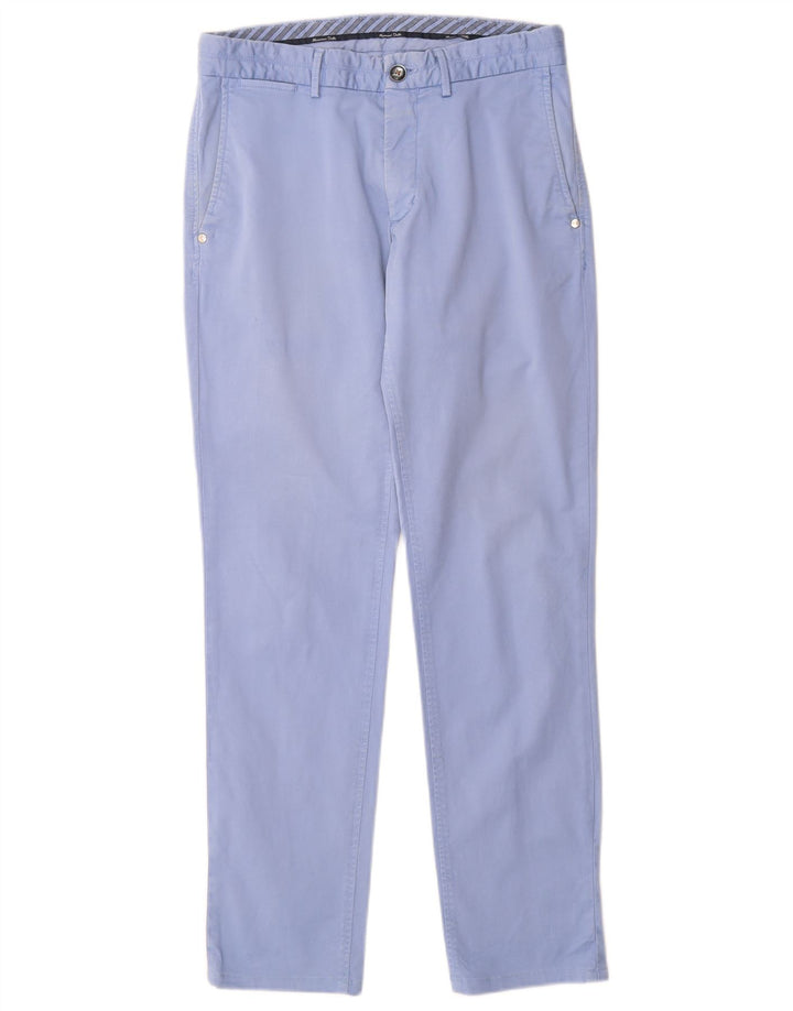 MASSIMO DUTTI Pantaloni chino slim fit da uomo EU 38 Small W30 L30 Blu