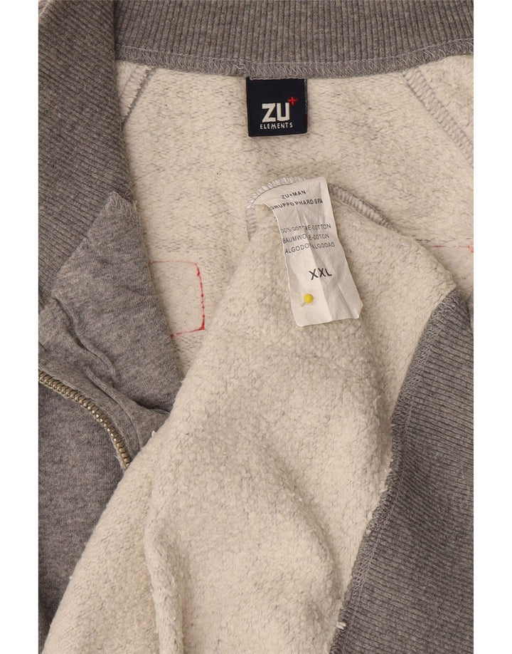 Zu Elements Giacca da tuta grafica da uomo 2XL Sport in cotone grigio