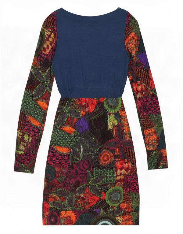Desigual Abito tubino da donna UK 10 Small multicolore geometrico
