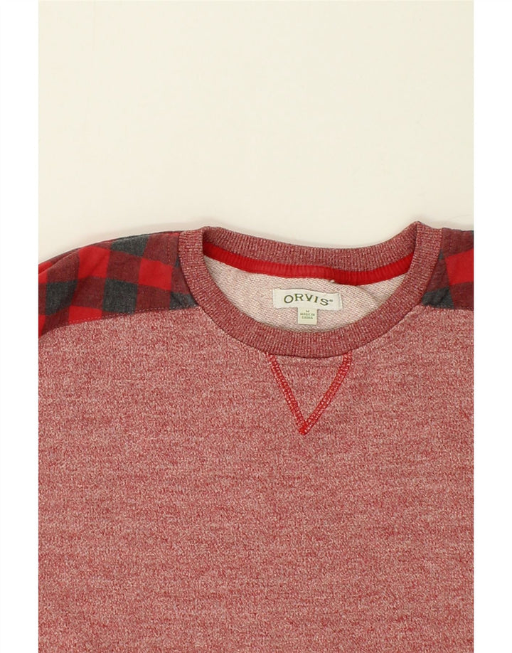 ORVIS Mens Sweatshirt Jumper Medium Red Flecked Cotton Vintage Orvis and Second-Hand Orvis from Messina Hembry 