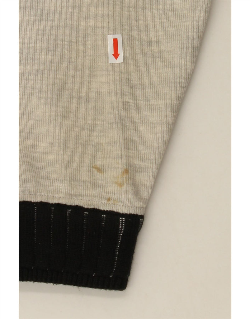 CARLO COLUCCI Mens Polo Neck Jumper Sweater Medium Grey Colourblock Sports Vintage Carlo Colucci and Second-Hand Carlo Colucci from Messina Hembry 