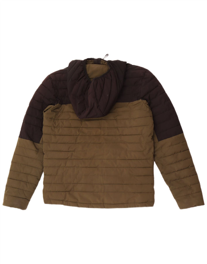 Giacca imbottita con cappuccio da uomo Diesel UK 38 color block color kaki medio