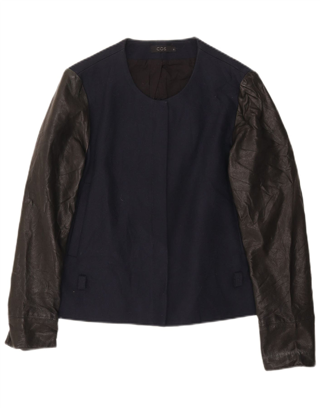 Giacca blazer da donna Cos EU 40 cotone color block medio blu navy