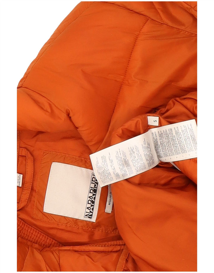 Giacca imbottita con grafica geografica da uomo Napapijri UK 36 Small Arancione