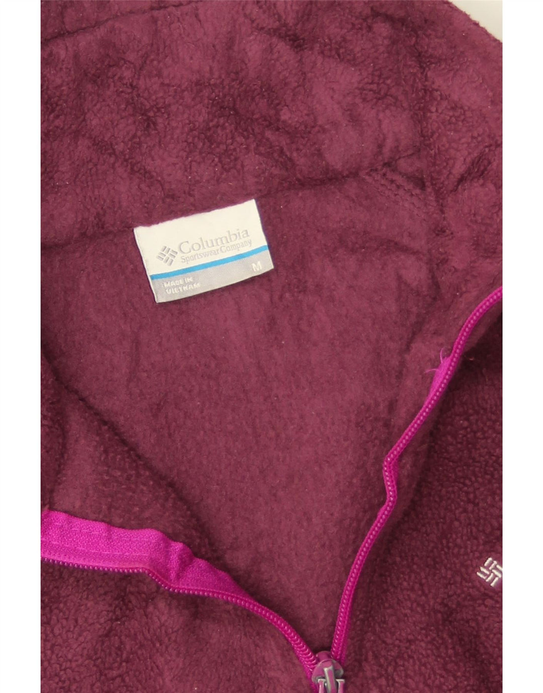 Giacca in pile da donna Columbia UK 14 poliestere bordeaux medio