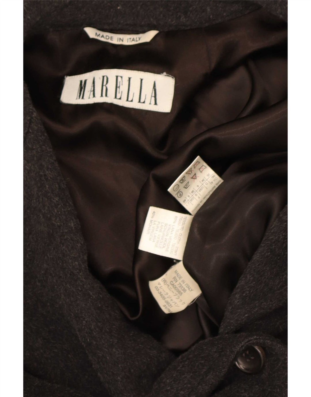 Soprabito oversize da donna Marella UK 8 piccolo in lana grigia