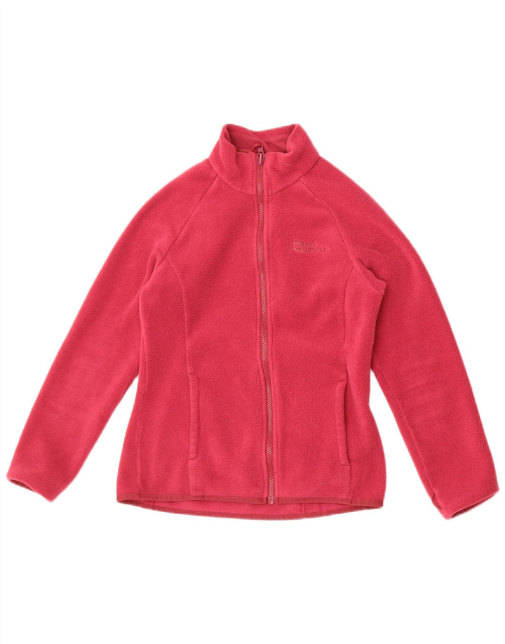 Jack Wolfskin Womens Liner Fleece Jacket UK 10 Small Pink Poliestere