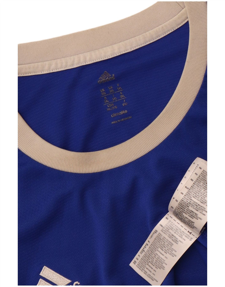 T-shirt Adidas Climalite da uomo Top 3XL blu poliestere