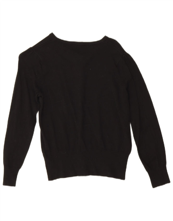 Maglione cardigan da donna Marks & Spencer UK 12 viscosa nera media