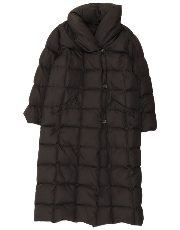 Cappotto imbottito ampio da donna vintage UK 14 medio nero