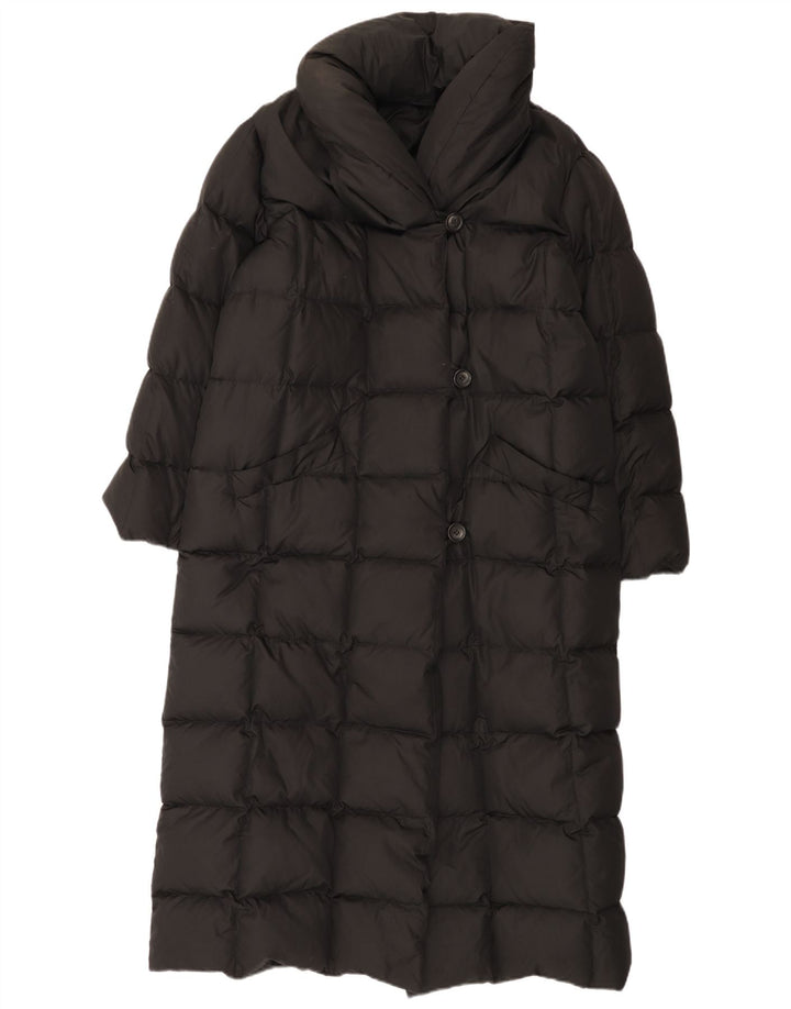 Cappotto imbottito ampio da donna vintage UK 14 medio nero