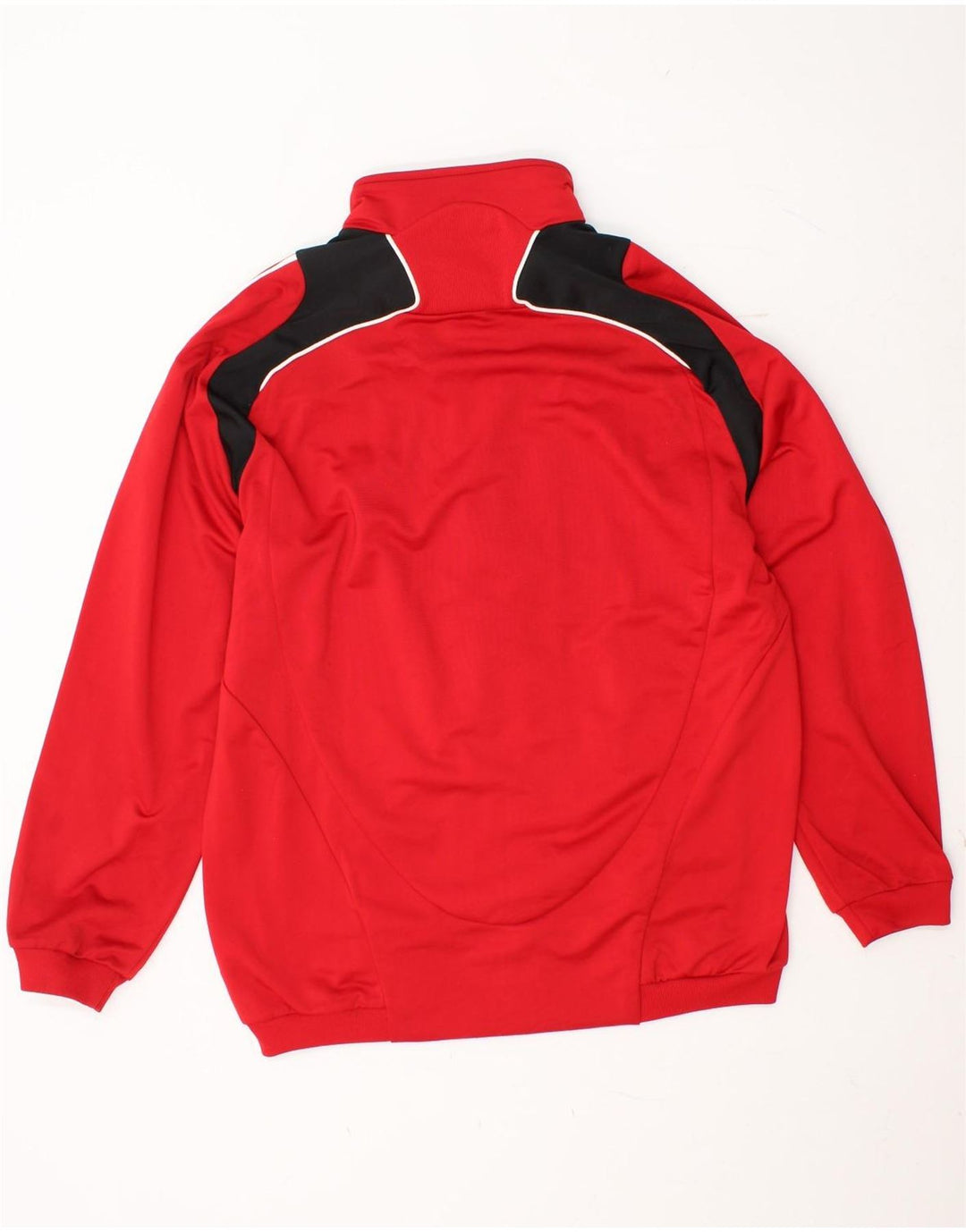 Giacca da tuta da uomo ADIDAS UK 42/44 Large Rosso Colourblock Poliestere