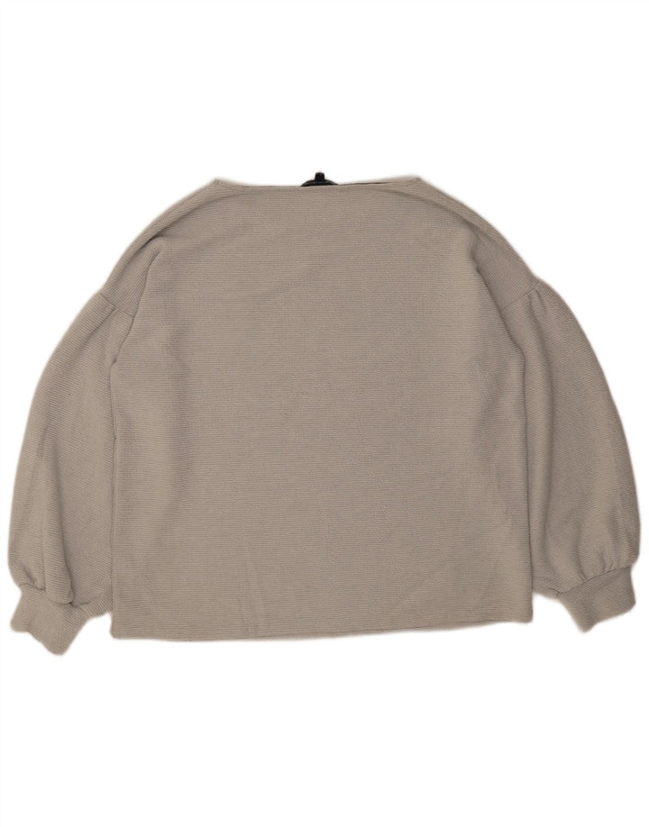 Maglione maglione con scollo a barca da donna French Connection UK 16 grande grigio