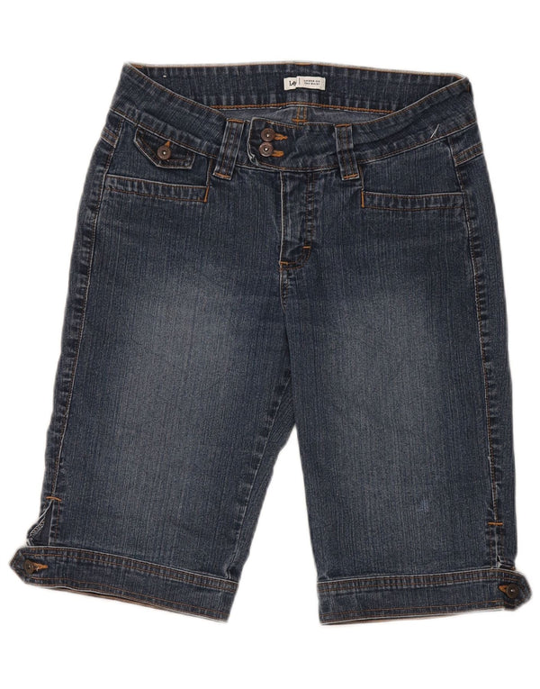 Pantaloncini di jeans da donna Lee US 6 medi W28 cotone blu