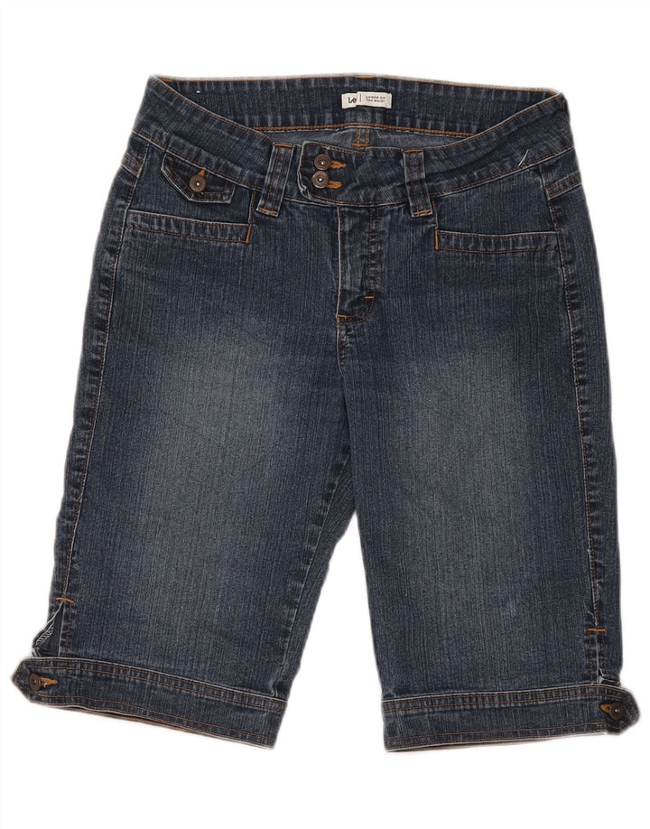 Pantaloncini di jeans da donna Lee US 6 medi W28 cotone blu