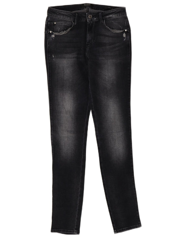 Jeans skinny Guess Curve da donna W28 L30 in cotone nero