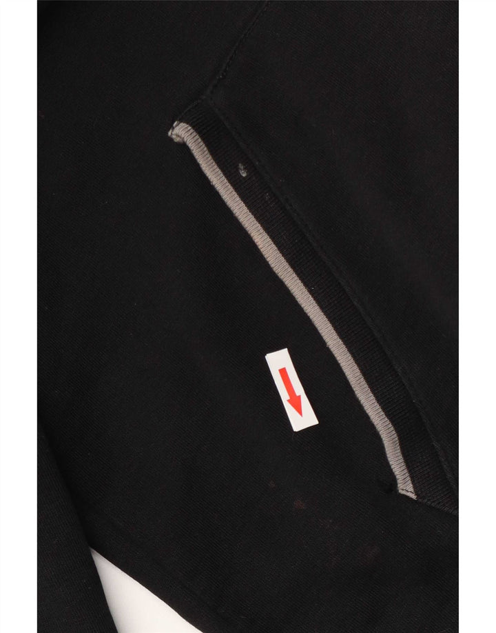 Maglione con cappuccio e zip da uomo Armani grande in cotone nero