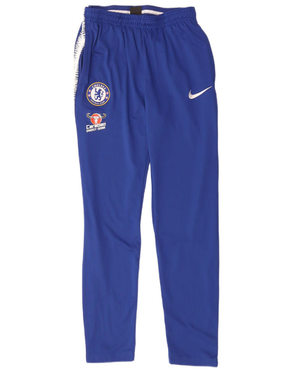 Nike Womens Chelsea FC Tracksuit Trousers UK 14 Medium Blue Colourblock