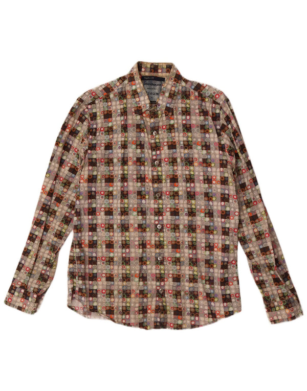 Camicia Desigual da uomo vestibilità regolare in cotone a quadri multicolore medio
