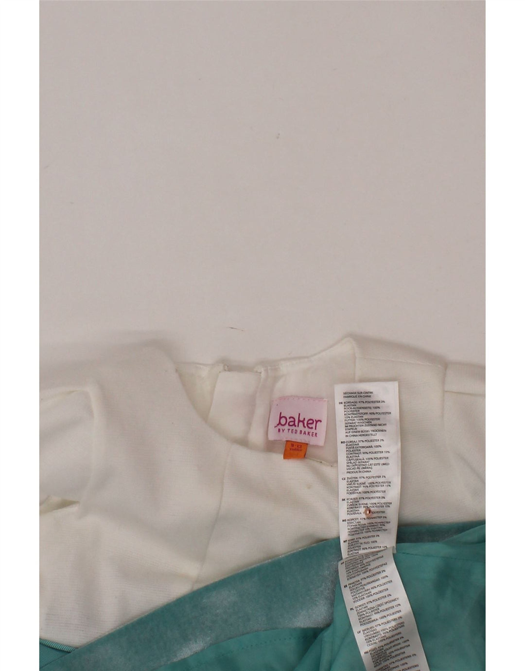 TED BAKER Abito a trapezio per neonata 9-12 mesi in poliestere floreale bianco