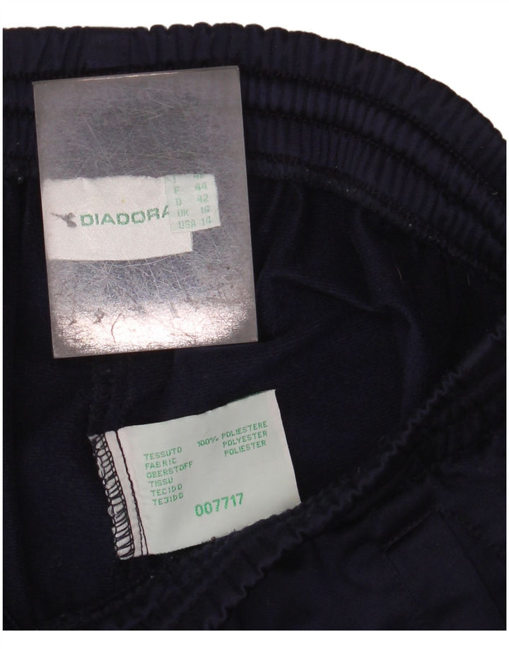 DIADORA Pantaloni da tuta da donna UK 16 Large Blu Navy Poliestere
