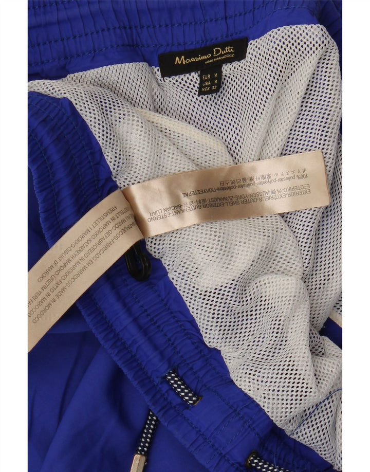 Pantaloncini da bagno da uomo Massimo Dutti in poliestere blu medio
