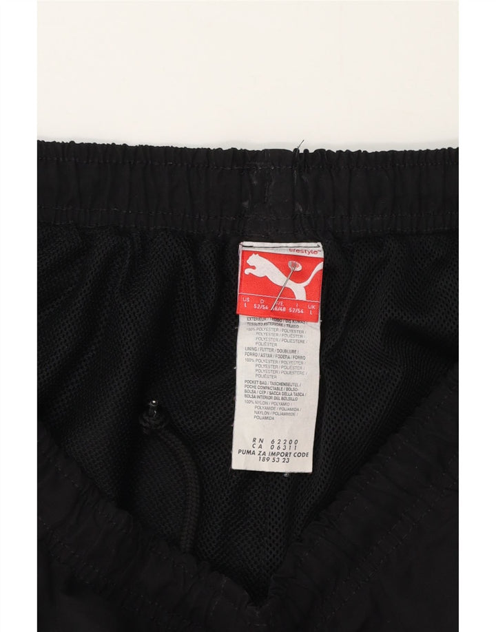 Pantaloncini da bagno da uomo Puma Large neri in poliestere