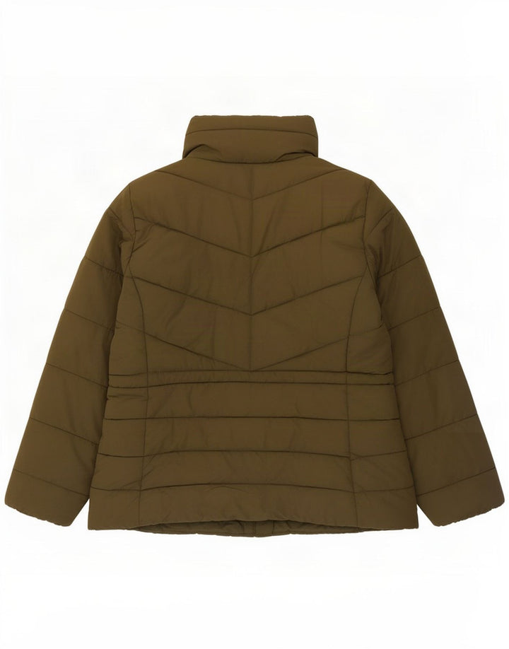 Giacca imbottita da donna Marks & Spencer UK 14 grande poliestere kaki