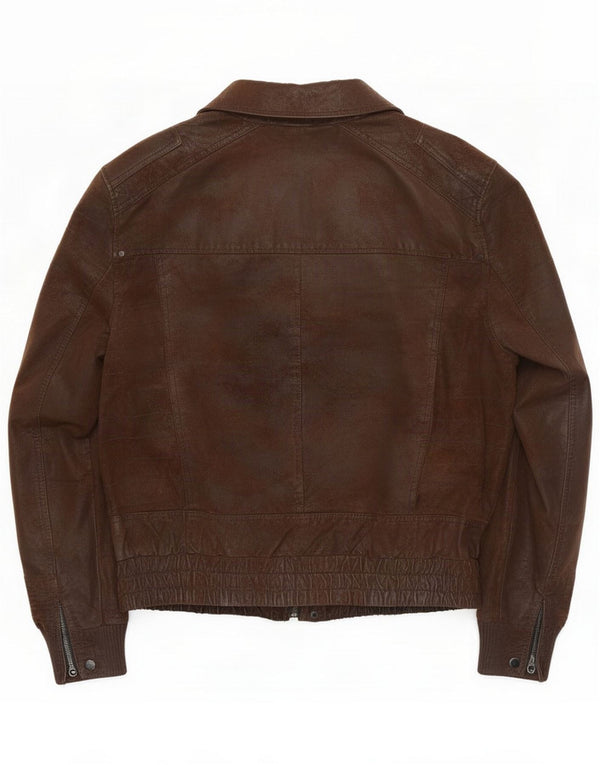 Cedarwood State Mens Leather Jacket UK 44 2XL Brown