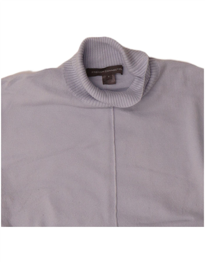 FRENCH CONNECTION Maglione maglione da donna con collo alto UK 10 piccolo viola