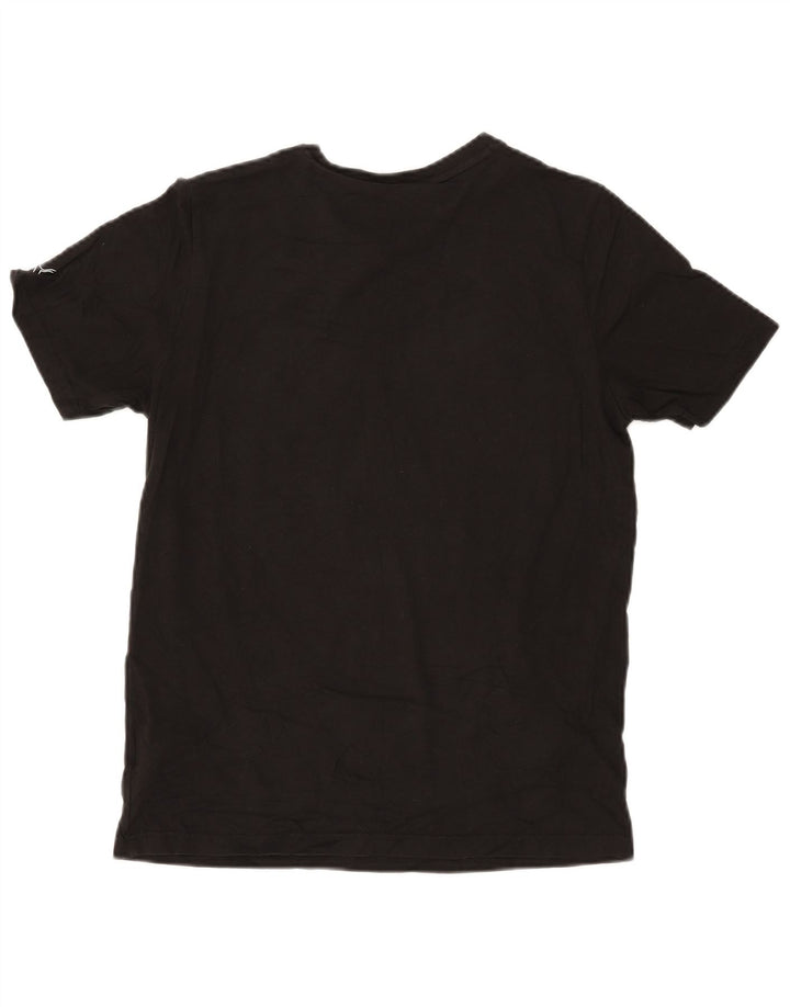 T-shirt grafica da uomo Puma Top piccola nera floreale in cotone natura