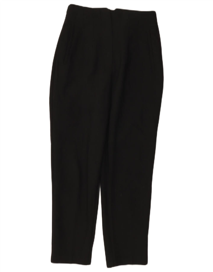 Pantaloni chino affusolati da donna Zara piccoli W26 L27 poliestere nero