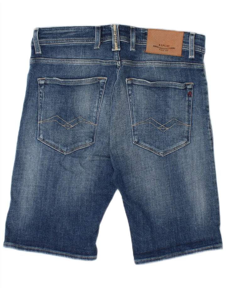 REPLAY Boys Distressed Denim Shorts 9-10 Years W31  Blue Cotton Vintage Replay and Second-Hand Replay from Messina Hembry 