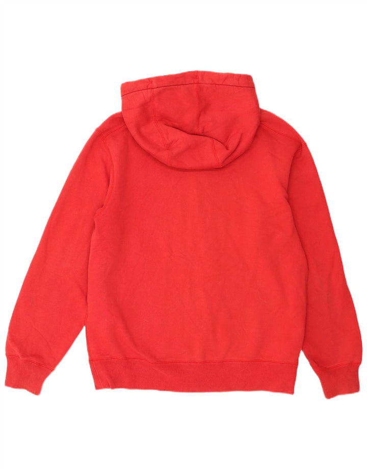 Felpa con cappuccio e zip Nike da uomo in cotone rosso medio